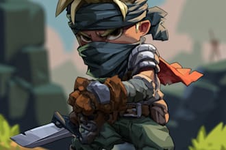draw 2d game character or 2d game character
