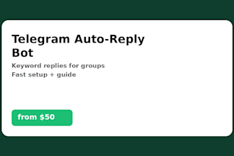 create a simple telegram auto reply bot with keywords