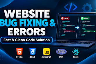 fix website bugs in html css php react