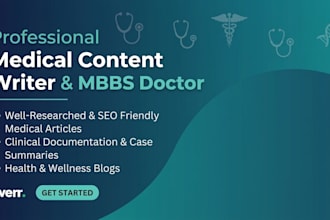 write professional medical and health articles