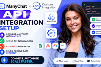set up manychat API integration and custom automation