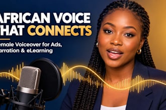do african female voiceover for ads, narration and elearning