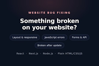 fix bugs and errors on your website