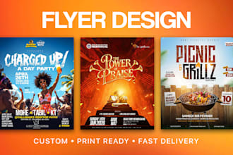 design professional flyers, posters, and marketing materials