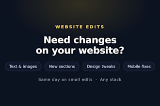 make edits and updates to your website