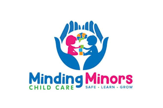 make a modern child care, daycare, kids, and school logo