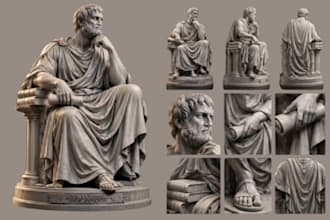 create custom 3d sculpture and 3d printable models
