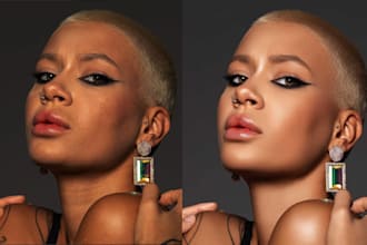 photo retouching with upscale