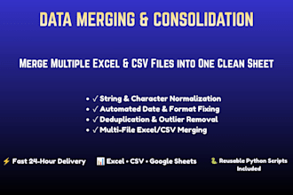 merge and combine multiple excel or csv files using python