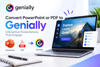 convert powerpoint or PDF to genially interactive presentation
