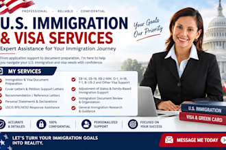 write an immigration business plan for e2, eb2 niw, l1, o1, eb5, h1b visas