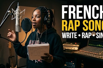 write and sing a french rap song with catchy lyrics
