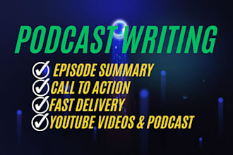 write your engaging and SEO optimized podcast show notes in 24 hours