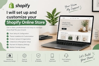 setup and customize your shopify online store