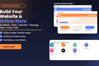 build wordpress flazio webador nicepage pixpa voog dorik website store design
