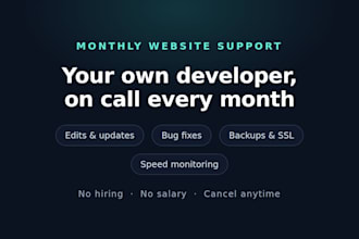 be your monthly website maintenance developer