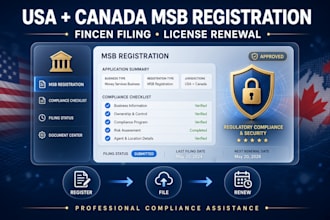 register a US and canada money services business, fincen filing, license renewal