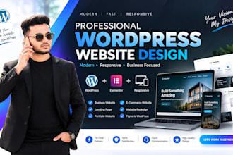 develop a professional wordpress website with elementor