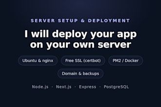 set up your linux server and deploy your website