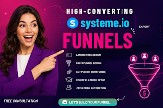 build systeme io sales landing page funnel systeme io website systeme io expert