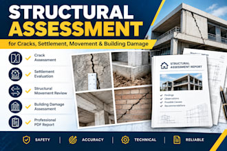 structural assessment for cracks, settlement, movement and building damage