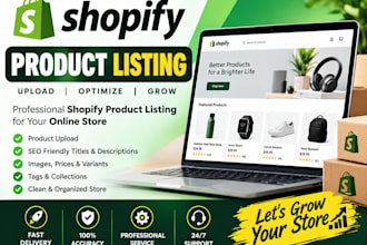 shopify product listing and SEO optimization