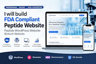 fda compliant peptide website, peptide wordpress website, biotech website