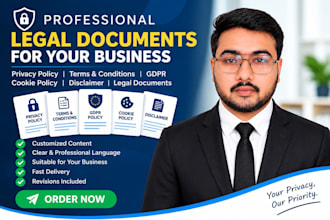 create privacy policy, terms and gdpr policies