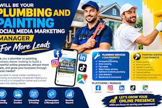 be your plumbing and painting social media marketing manager for more leads