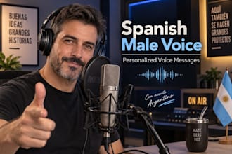 record a personalized spanish male voice message