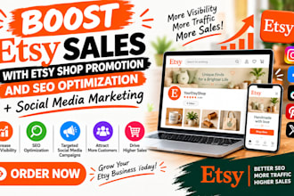boost etsy sales with etsy shop promotion and seo optimization socail media
