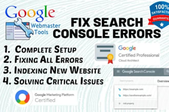 fix technical SEO, indexing issues, broken links and google search console error