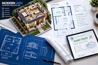 permit ready adu floor plans and tiny home blueprints