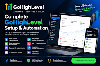set up gohighlevel CRM workflows funnels automation SEO
