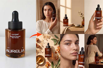 create ai product photography for skincare, cosmetics, and supplements