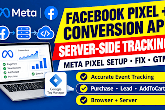 setup facebook pixel conversion API, server side tracking, fix meta pixel by GTM