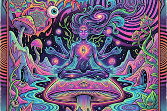 create professional psychedelic poster designs