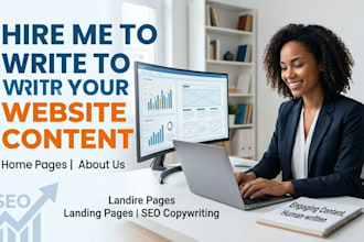 write professional website content and SEO landing page copy