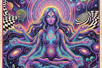 create unique psychedelic poster art