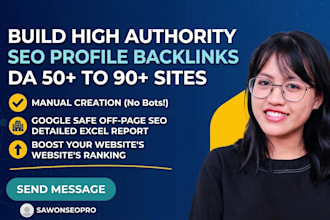 build high authority SEO profile backlinks