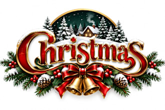 design a professional santa, holiday, festive, or winter christmas logo
