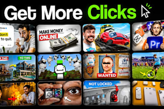 design professional and clickable youtube thumbnails