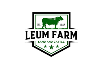 design custom owning land and raising cattle logo
