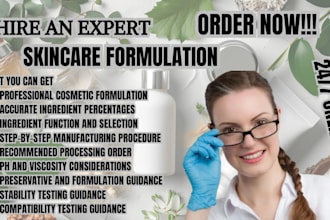 formulate skincare products as a cosmetic chemist