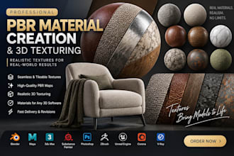 pbr material creation  and 3d texturing