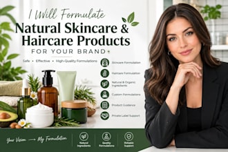 formulate natural skincare and haircare products for your brand
