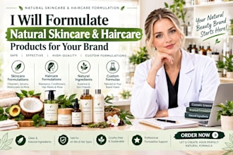 formulate natural skincare and haircare products for your brand