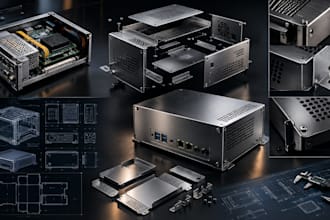design sheet metal enclosures, metal housings, electrical boxes, extrusion frame