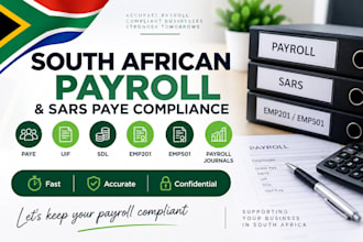 process payroll and manage sars paye emp201 and emp501