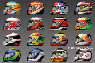 create a custom f1 racing helmet logo for motorsport drivers